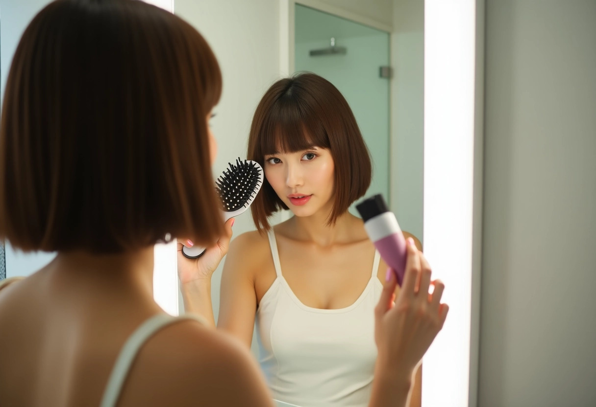 carré plongeant frange