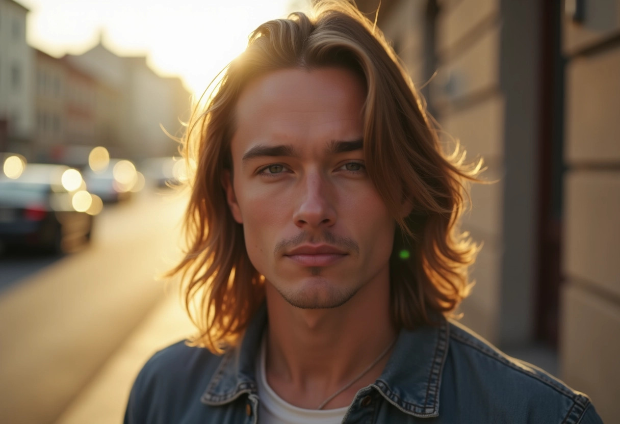 homme cheveux longs