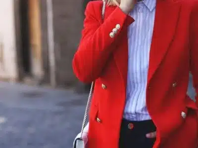 veste rouge femme