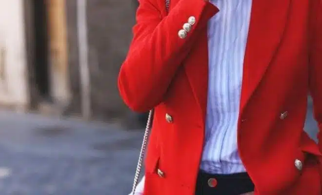 veste rouge femme